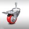 Service Caster 3.5 Inch SS Red Polyurethane 3/8 Inch Threaded Stem Caster Total Lock Brake SCC-SSTSTTL20S3514-PPUB-RED-381615 - alternate 2